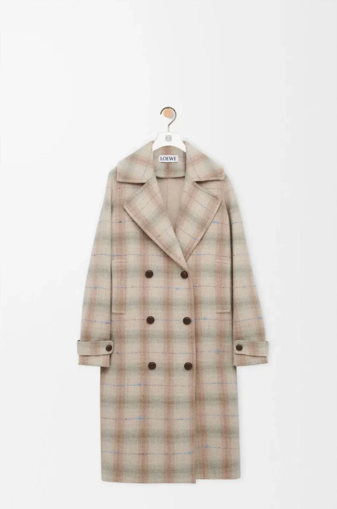 Manteau en laine et cachemire mélangés Beige