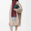 Manteau en laine et cachemire Sandstone/White