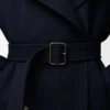 Manteau en laine mélangée bleu marine