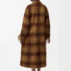 Manteau en mohair et laine mélangés Jaune/Multicolore