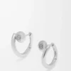 Mini boucles d&rsquo;oreilles Anagram Pebble en argent sterling Argent