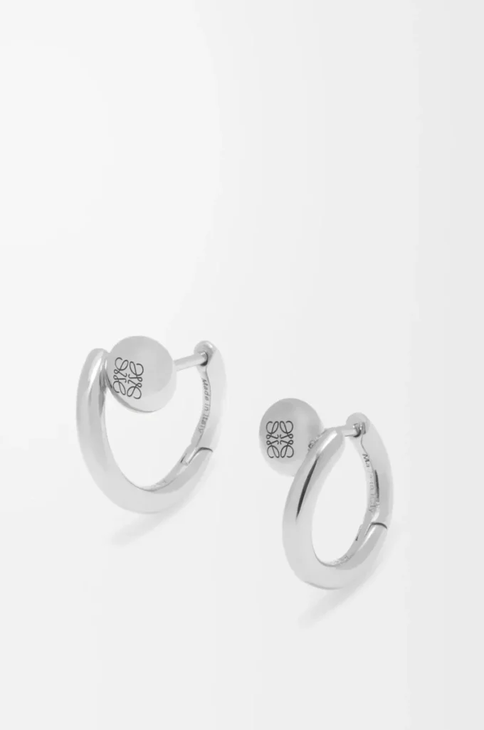 Mini boucles d&rsquo;oreilles Anagram Pebble en argent sterling Argent