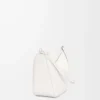 Mini Hammock hobo en cuir de veau classique blanc cassé