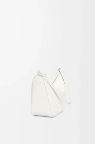 Mini Hammock hobo en cuir de veau classique blanc cassé