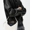 Mini Hammock hobo en cuir de veau classique blanc cassé