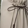 Mini-jupe en coton et soie Beige clair