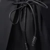 Mini-jupe en coton et soie Noir