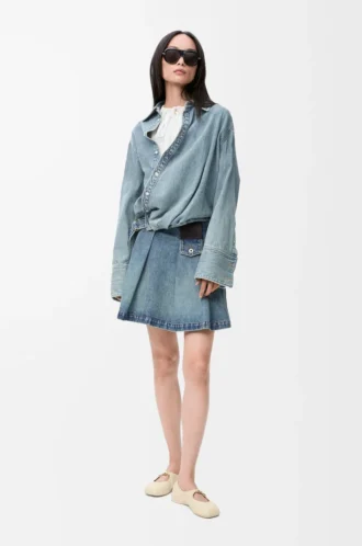 Mini-jupe en denim Denim délavé