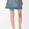 Mini-jupe en denim Denim délavé