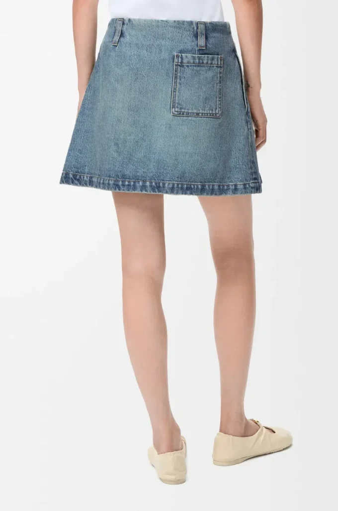 Mini-jupe en denim Denim délavé