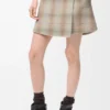 Mini-jupe en laine et cachemire mélangés Beige