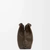 Mini pochette Flamenco en cuir de veau nappa Chocolate