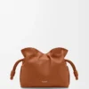 Mini pochette Flamenco en cuir de veau nappa écureuil