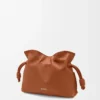 Mini pochette Flamenco en cuir de veau nappa écureuil