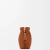 Mini pochette Flamenco en cuir de veau nappa écureuil