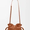 Mini pochette Flamenco en cuir de veau nappa écureuil