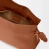 Mini pochette Flamenco en cuir de veau nappa écureuil