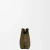 Mini pochette Flamenco en cuir de veau nappa Dark Khaki