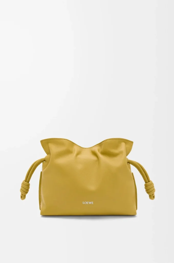 Mini pochette Flamenco en cuir de veau nappa Ginger