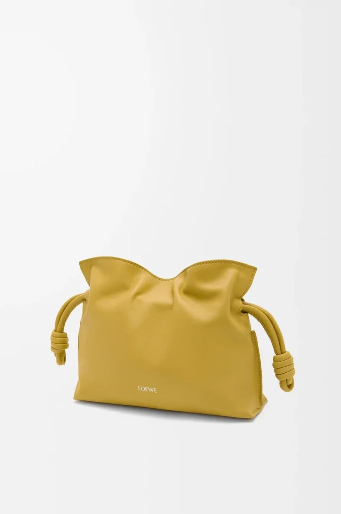 Mini pochette Flamenco en cuir de veau nappa Ginger
