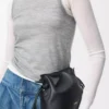 Mini pochette Flamenco en cuir de veau nappa noir