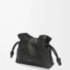 Mini pochette Flamenco en cuir de veau nappa noir