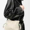 Mini pochette Flamenco en cuir de veau nappa Sea Salt