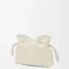 Mini pochette Flamenco en cuir de veau nappa Sea Salt