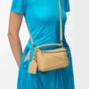 Mini sac Featherlight Puzzle en cuir d&rsquo;agneau nappa Dark Butter