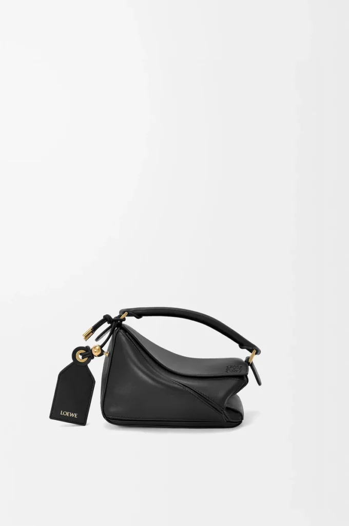 Mini sac Featherlight Puzzle en cuir d&rsquo;agneau nappa noir