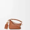 Mini sac Featherlight Puzzle en cuir d&rsquo;agneau nappa Pecan