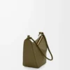 Mini sac hobo Hammock en cuir de veau classique Dark Khaki