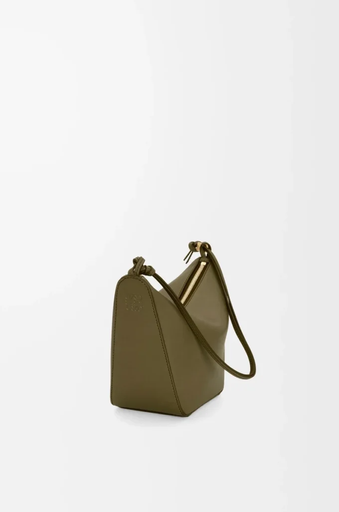 Mini sac hobo Hammock en cuir de veau classique Dark Khaki