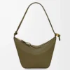 Mini sac hobo Hammock en cuir de veau classique Dark Khaki