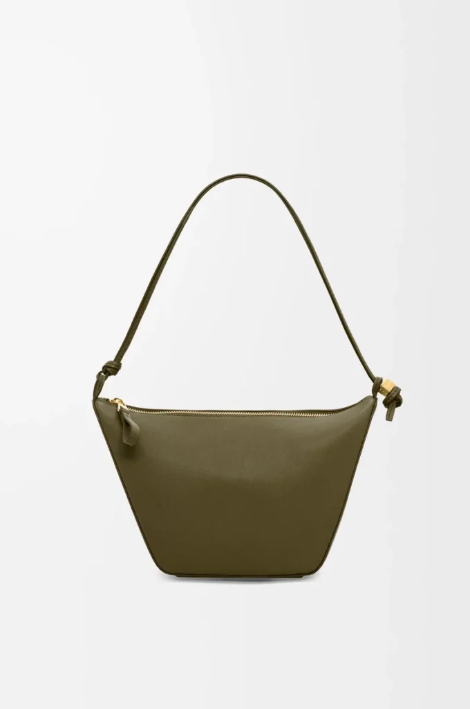 Mini sac hobo Hammock en cuir de veau classique Dark Khaki