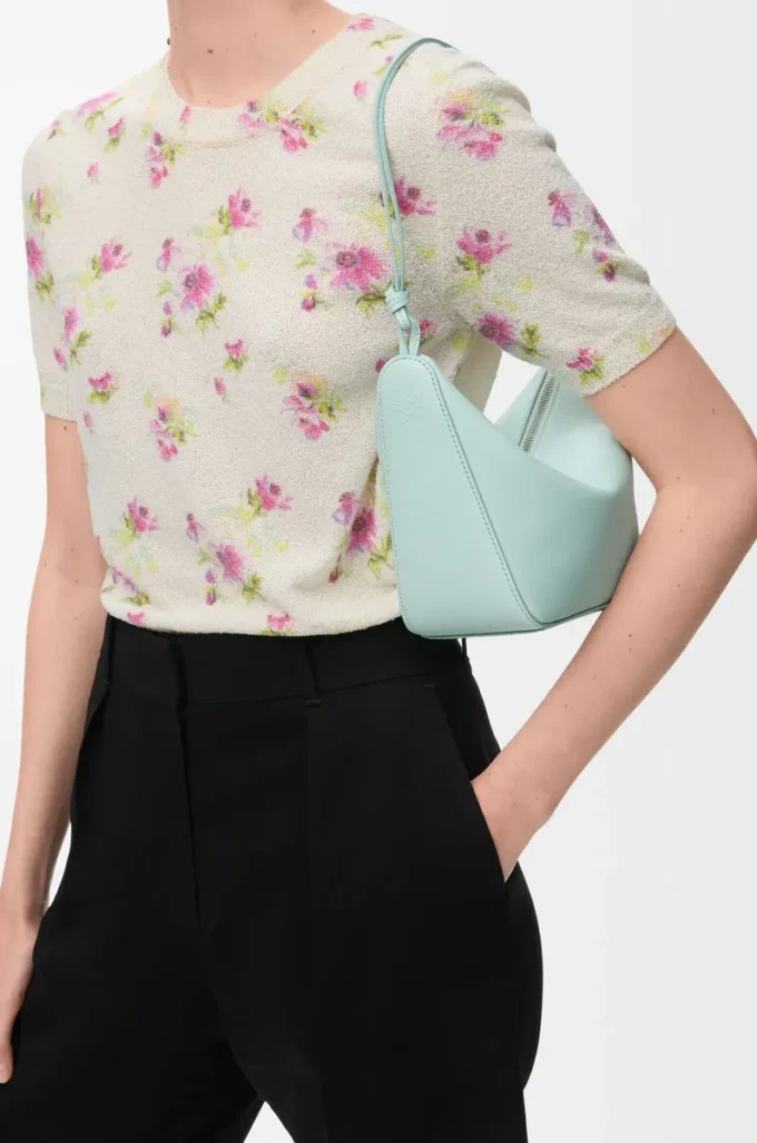 Mini sac hobo Hammock en cuir de veau classique Frozen