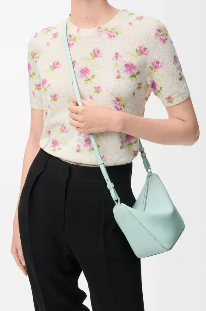 Mini sac hobo Hammock en cuir de veau classique Frozen