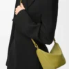 Mini sac hobo Hammock en cuir de veau classique Light Moss