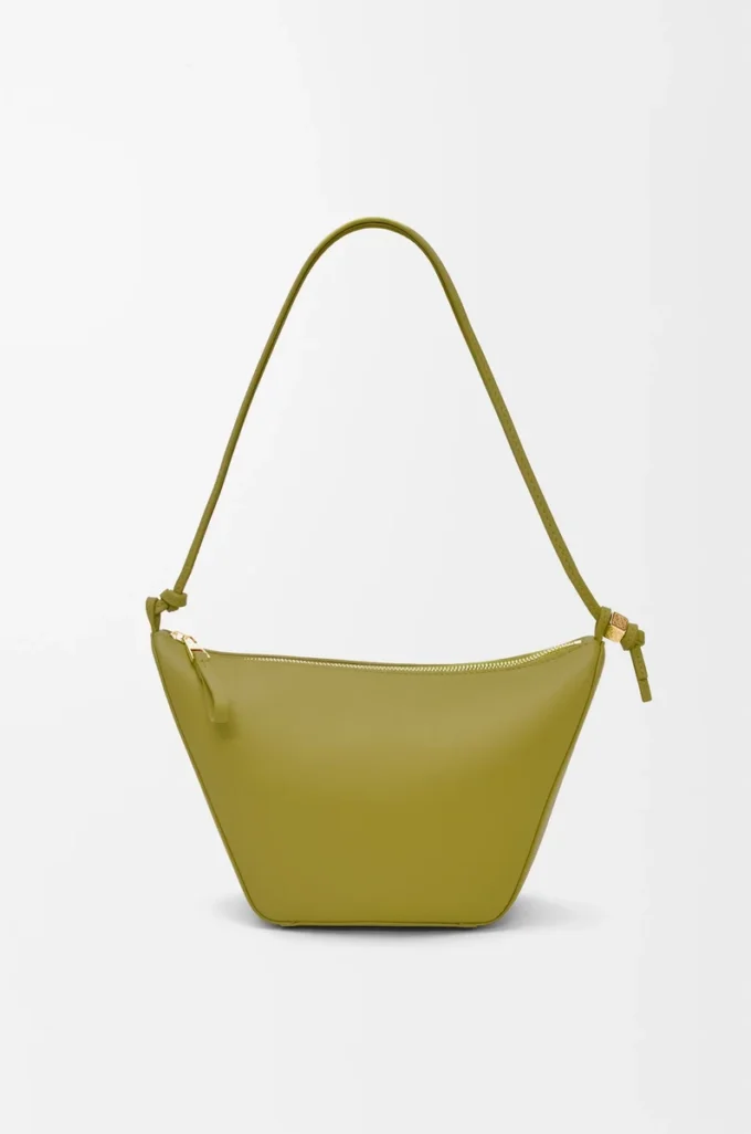 Mini sac hobo Hammock en cuir de veau classique Light Moss