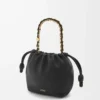 Mini sac à main Flamenco en cuir d&rsquo;agneau nappa souple Noir