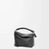 Mini sac Puzzle Edge en cuir de veau classique noir
