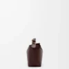 Mini sac Puzzle Edge en cuir de veau grainé souple Dark Chestnut