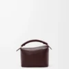 Mini sac Puzzle Edge en cuir de veau grainé souple Dark Chestnut