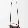 Mini sac Puzzle Edge en cuir de veau grainé souple Dark Chestnut
