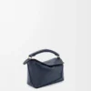 Mini sac Puzzle Edge en cuir de veau grainé souple Deep Navy