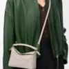 Mini sac Puzzle Edge en cuir de veau grainé souple Light Ghost