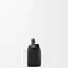 Mini sac Puzzle Edge en cuir de veau grainé souple noir