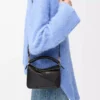 Mini sac Puzzle en cuir de veau lisse noir