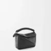 Mini sac Puzzle en cuir de veau lisse noir