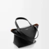 Mini sac Puzzle Fold en cuir de veau brillant noir Mini sac Puzzle Fold en cuir de veau brillant noir
